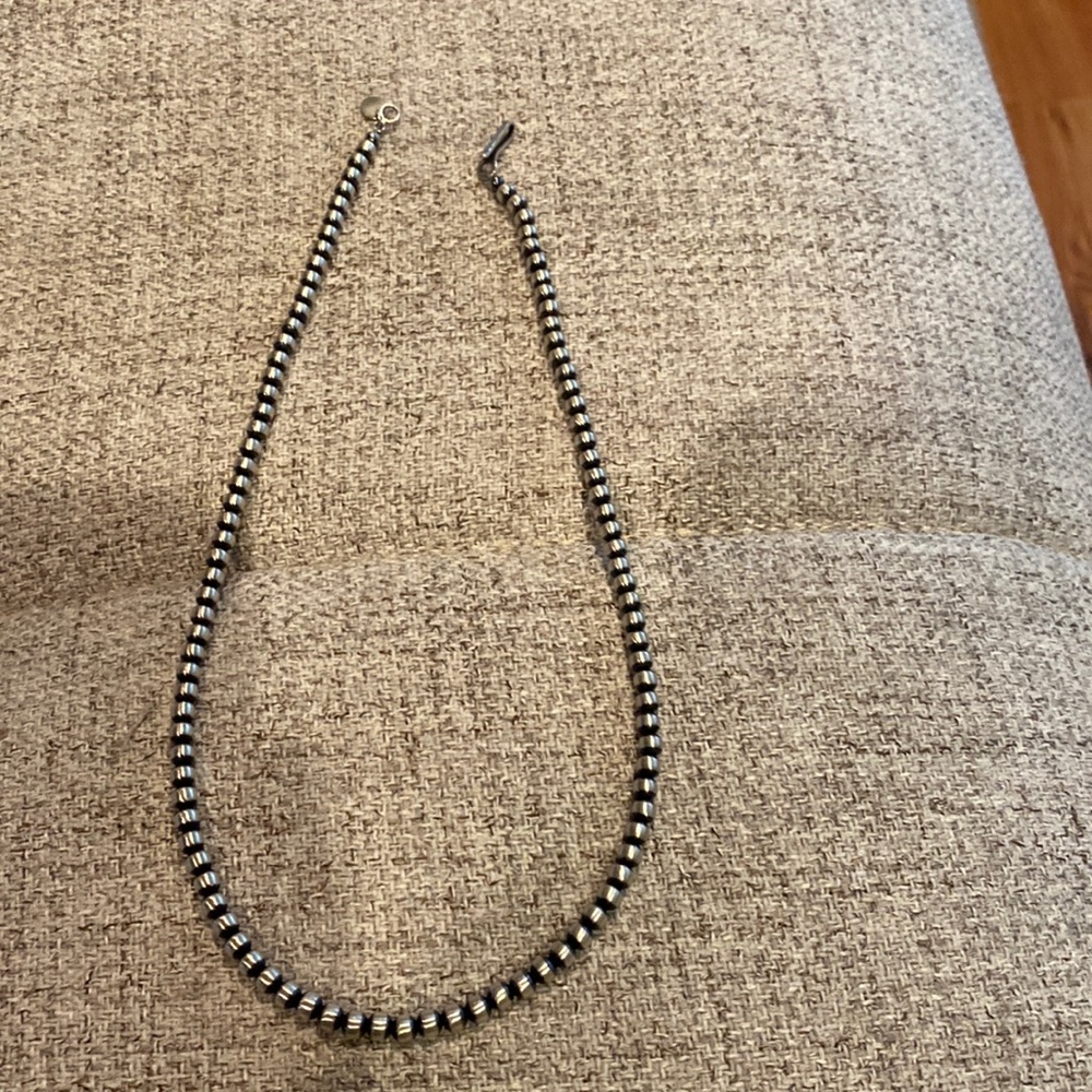 Authentic Sterling Silver 16inch 4mm Navajo pearl necklace